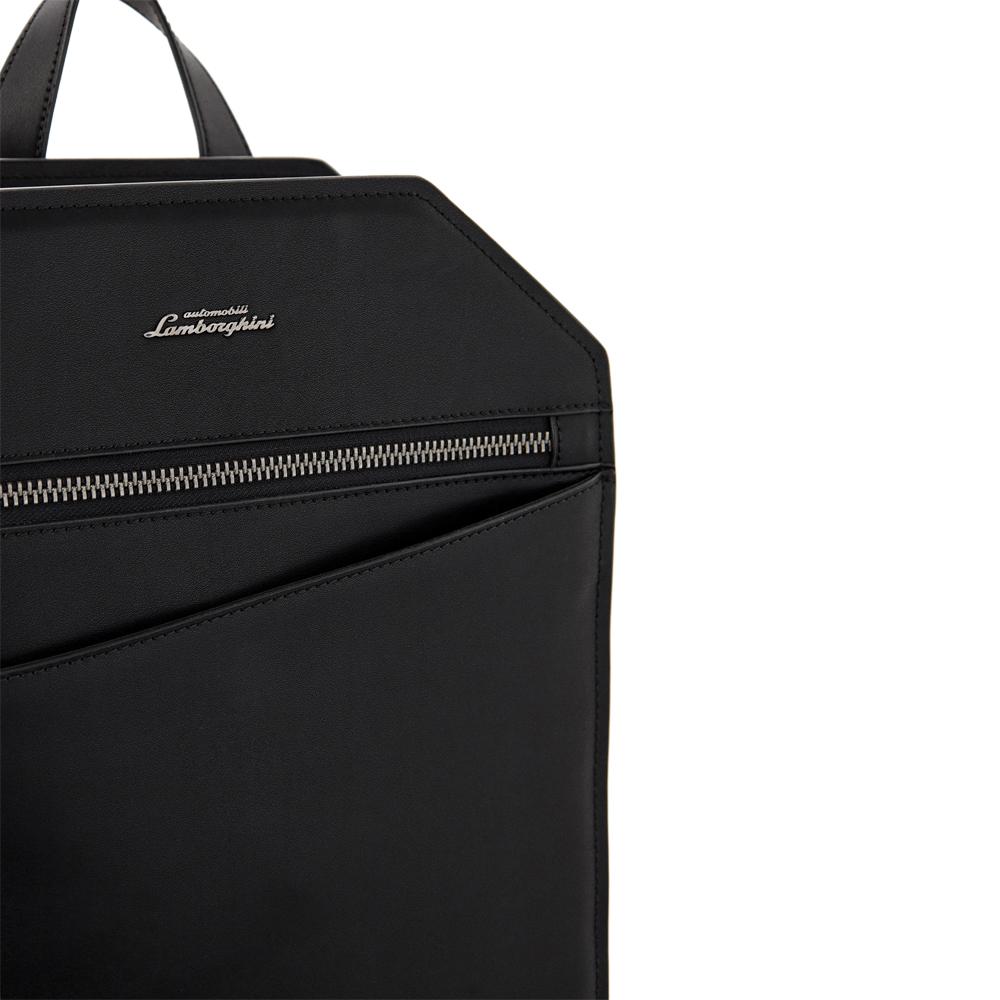 【Automobili Lamborghini】限量2折 義大利頂級小牛皮後背包 全新專櫃展示品 (LBZA00280M)