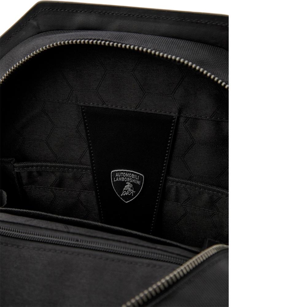 【Automobili Lamborghini】限量2折 義大利頂級小牛皮後背包 全新專櫃展示品 (LBZA00280M)