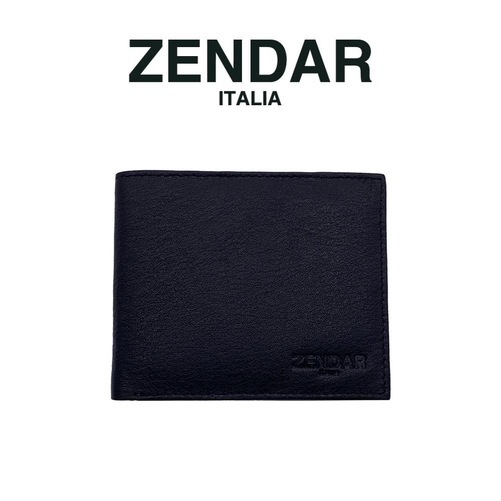 【ZENDAR】頂級超柔軟小羊皮8卡皮夾 戴維斯系列 (黑色)