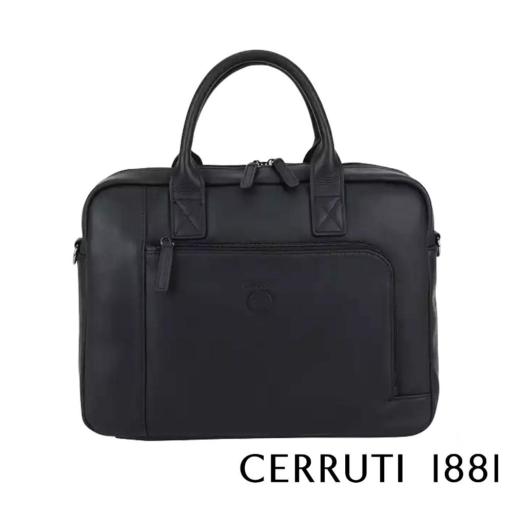 【Cerruti 1881】限量2折 義大利頂級小牛皮公事包/肩背包 全新專櫃展示品 (CECA06226M)