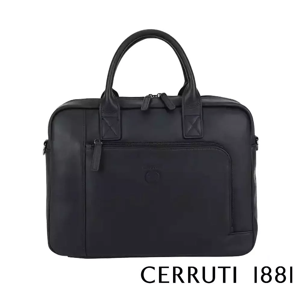 【Cerruti 1881】限量2折 義大利頂級小牛皮公事包/肩背包 全新專櫃展示品 (CECA06226M)