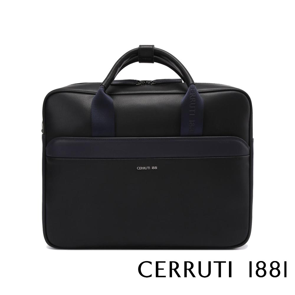 【Cerruti 1881】限量2折 義大利頂級小牛皮公事包/肩背包 全新專櫃展示品 (CECA04657M)