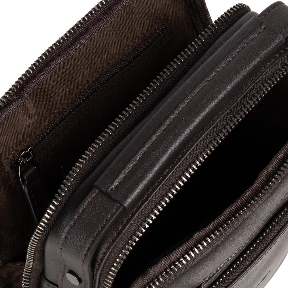 【Cerruti 1881】義大利頂級小牛皮側背包肩背包 (咖啡色 CEBO05148M)