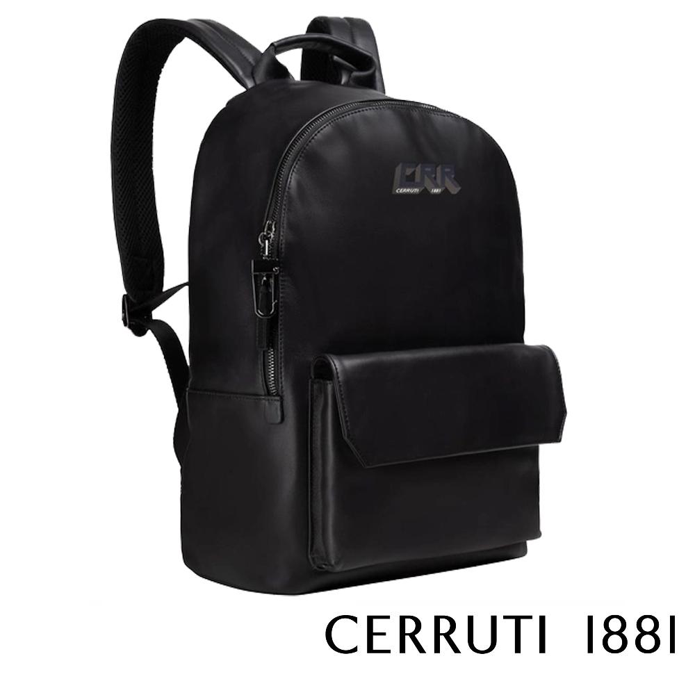 【Cerruti 1881】限量2折 義大利頂級小牛皮後背包 全新專櫃展示品 (CEZA06273M)