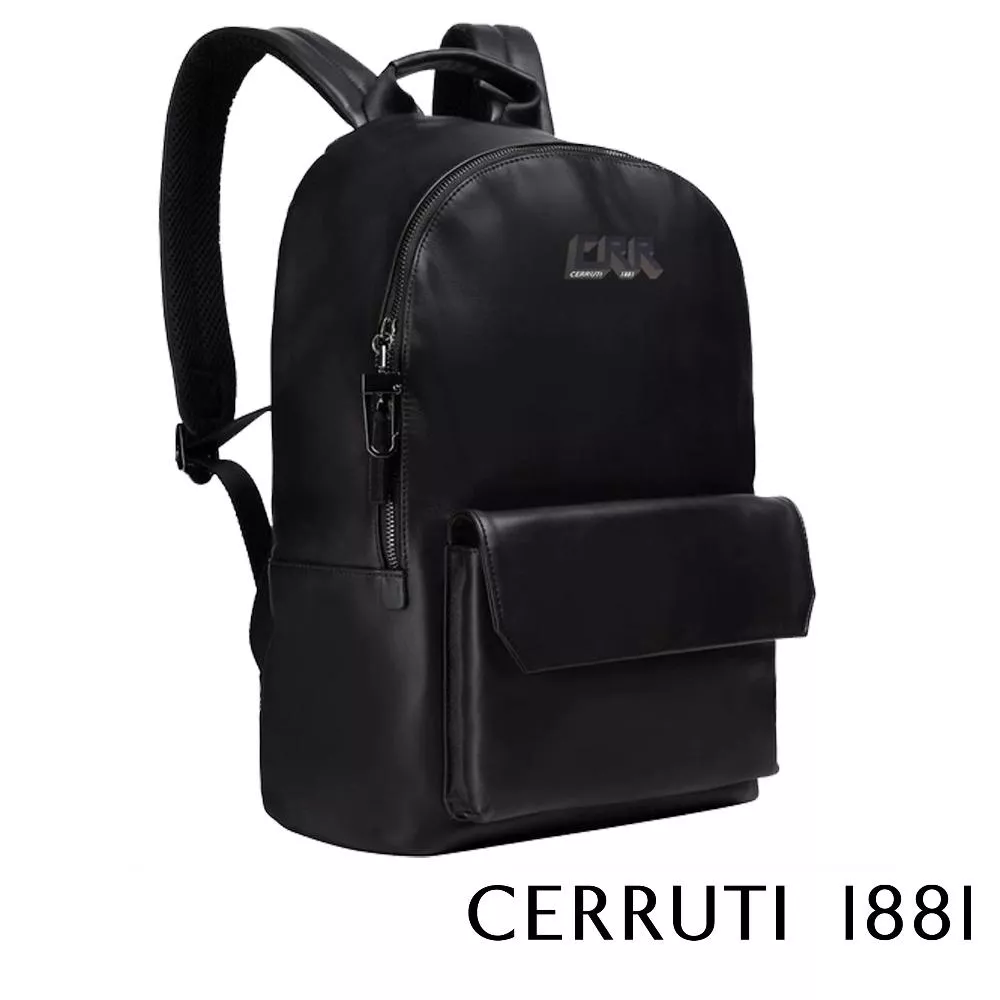 【Cerruti 1881】限量2折 義大利頂級小牛皮後背包 全新專櫃展示品 (CEZA06273M)