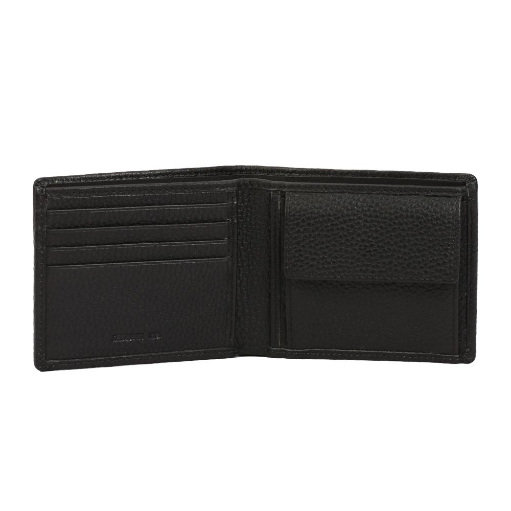 【Cerruti 1881】義大利頂級小牛皮4卡皮夾 (黑色 CEPU05916M)