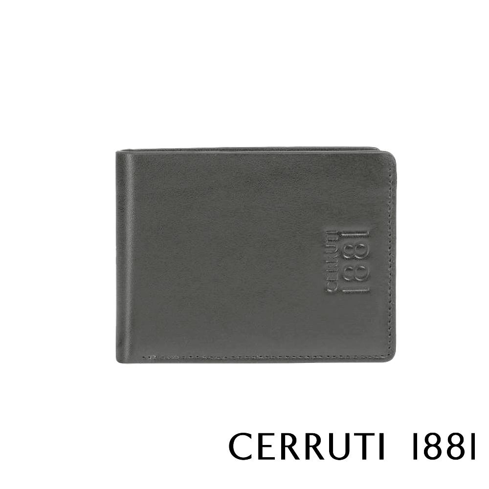 【Cerruti 1881】義大利頂級小牛皮5卡皮夾 (灰色 CEPU05922M)