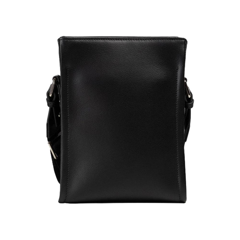 【Cerruti 1881】限量2折 義大利頂級小牛皮側背包肩背包 全新專櫃展示品 (黑色 CEBO06412M)