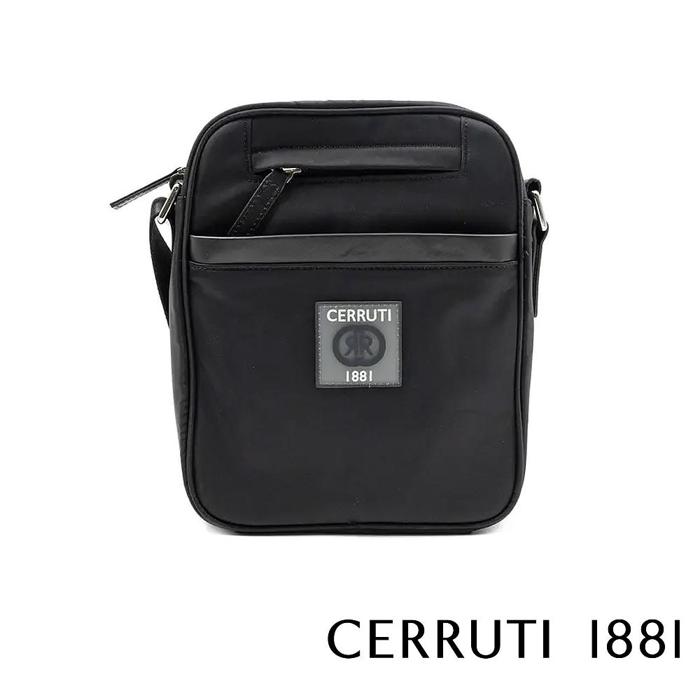 【Cerruti 1881】限量2折 義大利頂級側背包肩背包 全新專櫃展示品 (黑色 CEBO06415N)