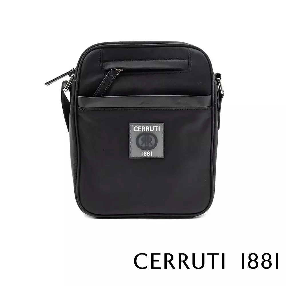 【Cerruti 1881】限量2折 義大利頂級側背包肩背包 全新專櫃展示品 (黑色 CEBO06415N)