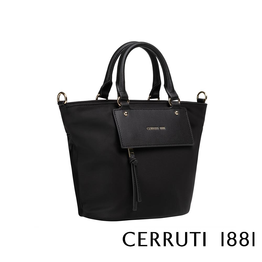 【Cerruti 1881】限量2折 義大利頂級側背包肩背包 全新專櫃展示品 (黑色 CEBA06433N)