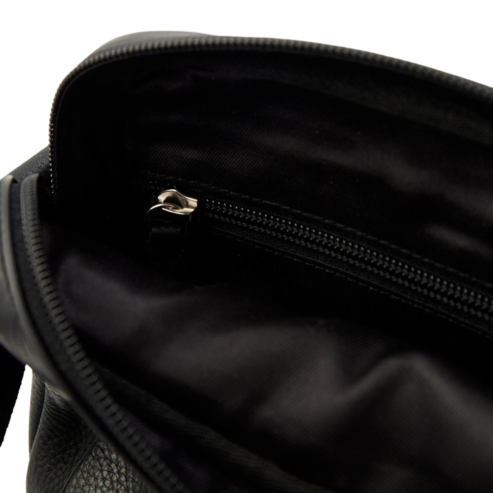 【Cerruti 1881】限量2折 義大利頂級小牛皮側背包肩背包 全新專櫃展示品 (黑色 CEBO06578M)