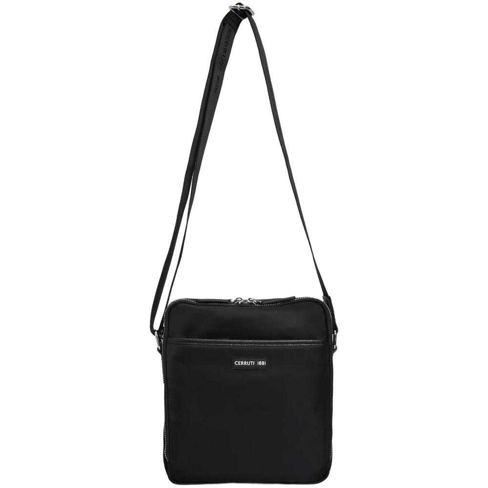 【Cerruti 1881】限量2折 義大利頂級側背包肩背包 全新專櫃展示品 (黑色 CEBO06669N)