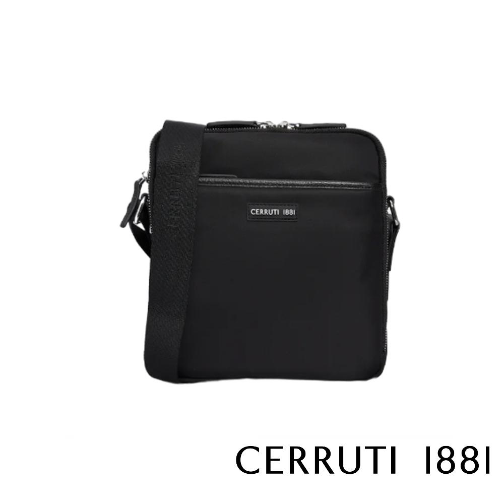 【Cerruti 1881】限量2折 義大利頂級側背包肩背包 全新專櫃展示品 (黑色 CEBO06669N)