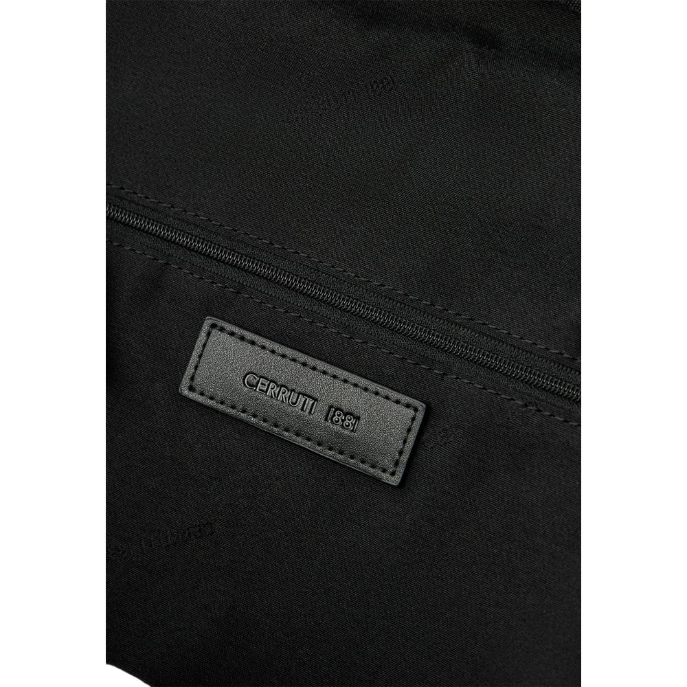 【Cerruti 1881】義大利頂級小牛皮後背包 (黑色 CEZA06413M)