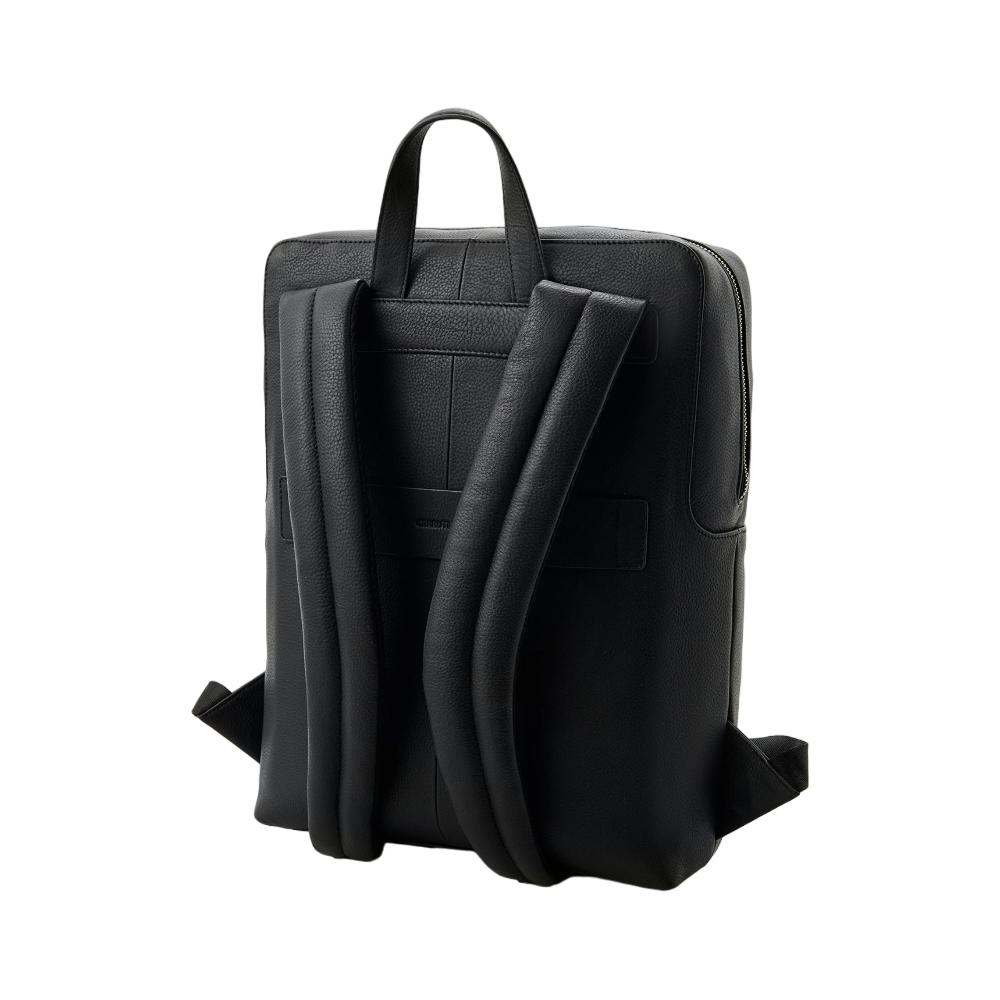 【Cerruti 1881】義大利頂級小牛皮後背包 (黑色 CEZA06579M)