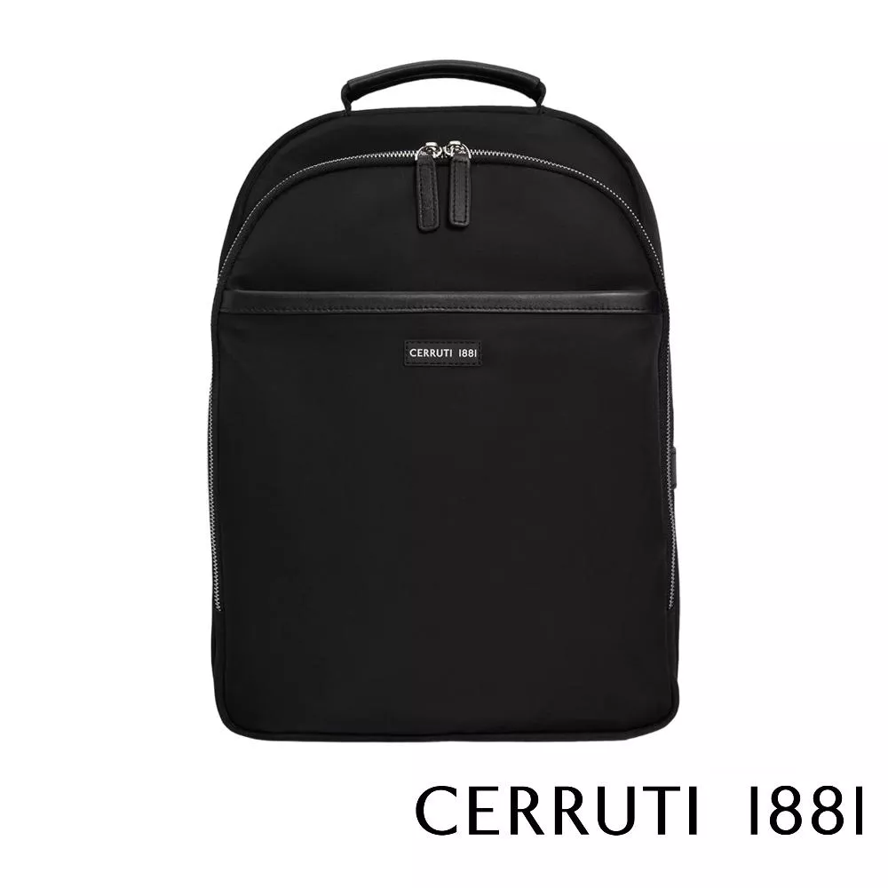【Cerruti 1881】義大利頂級後背包 (黑色 CEZA06668N)