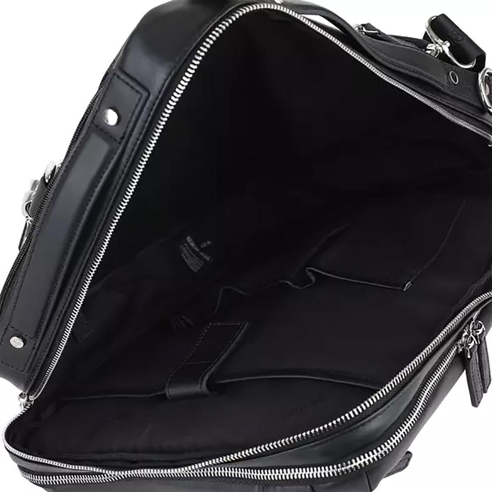 【Cerruti 1881】限量2折 義大利頂級小牛皮後背包 全新專櫃展示品 (黑色 CEZA06594M)