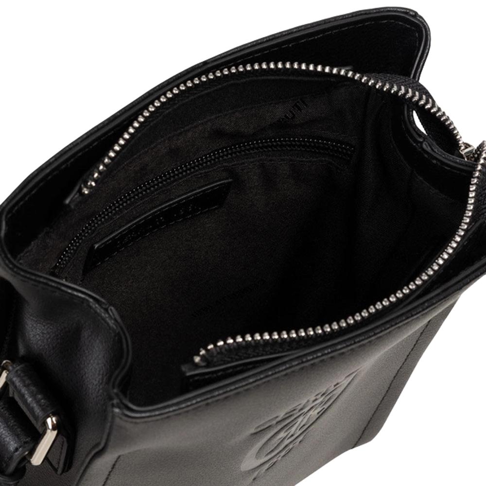 【Cerruti 1881】義大利頂級小牛皮側背包肩背包 (黑色 CEBO06588M)