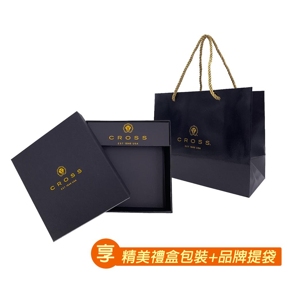 【CROSS】頂級小牛皮防刮十字紋拉鍊長夾 奧莉薇系列 (磚紅色)