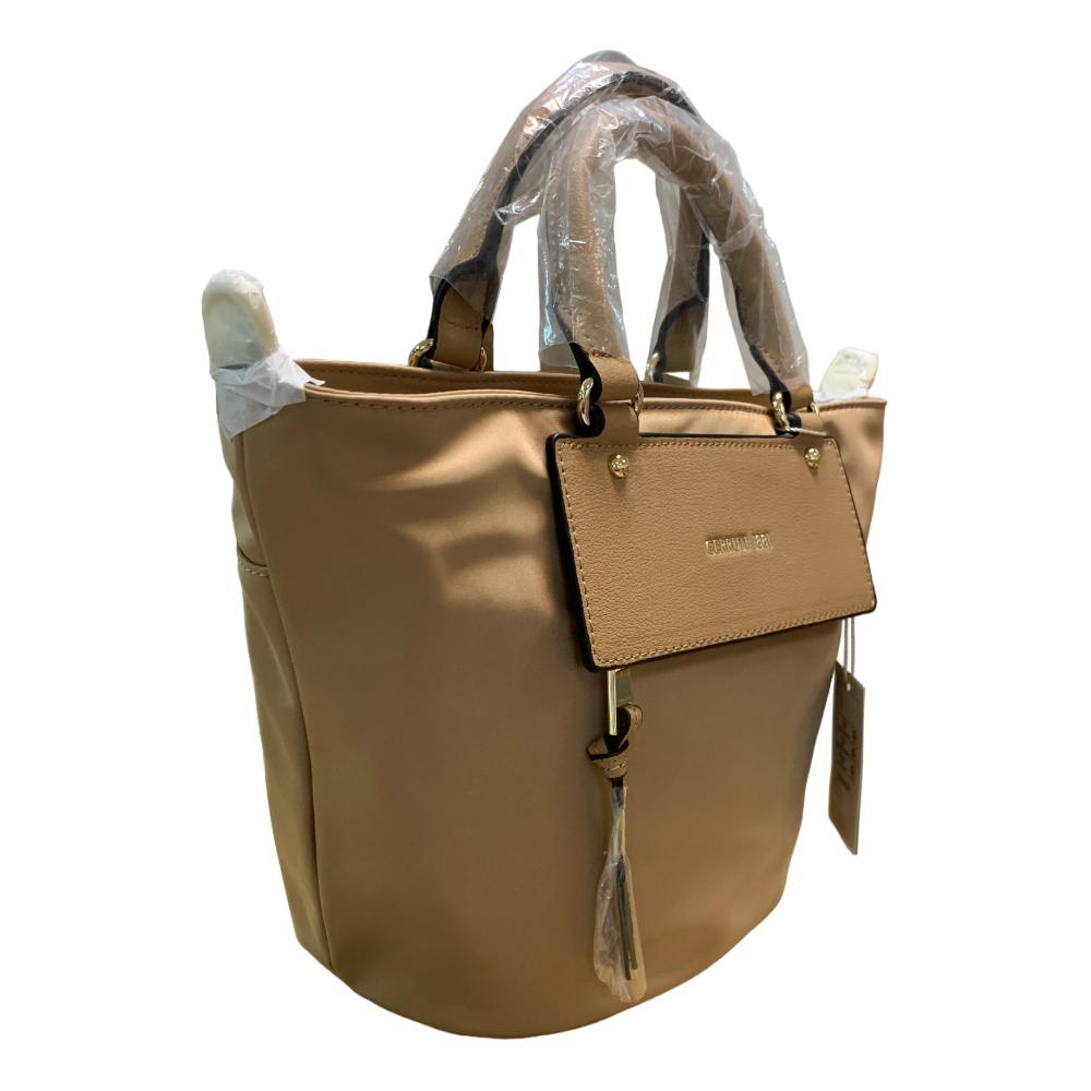 【Cerruti 1881】限量2折 義大利頂級手提包肩背包 全新專櫃展示品 (奶茶色 CEBA06433N)