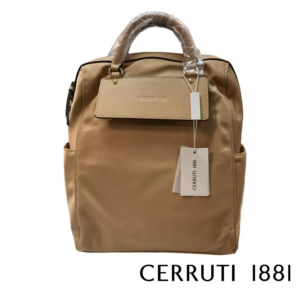 【Cerruti 1881】義大利頂級後背包 (奶茶色 CEZA06436N)