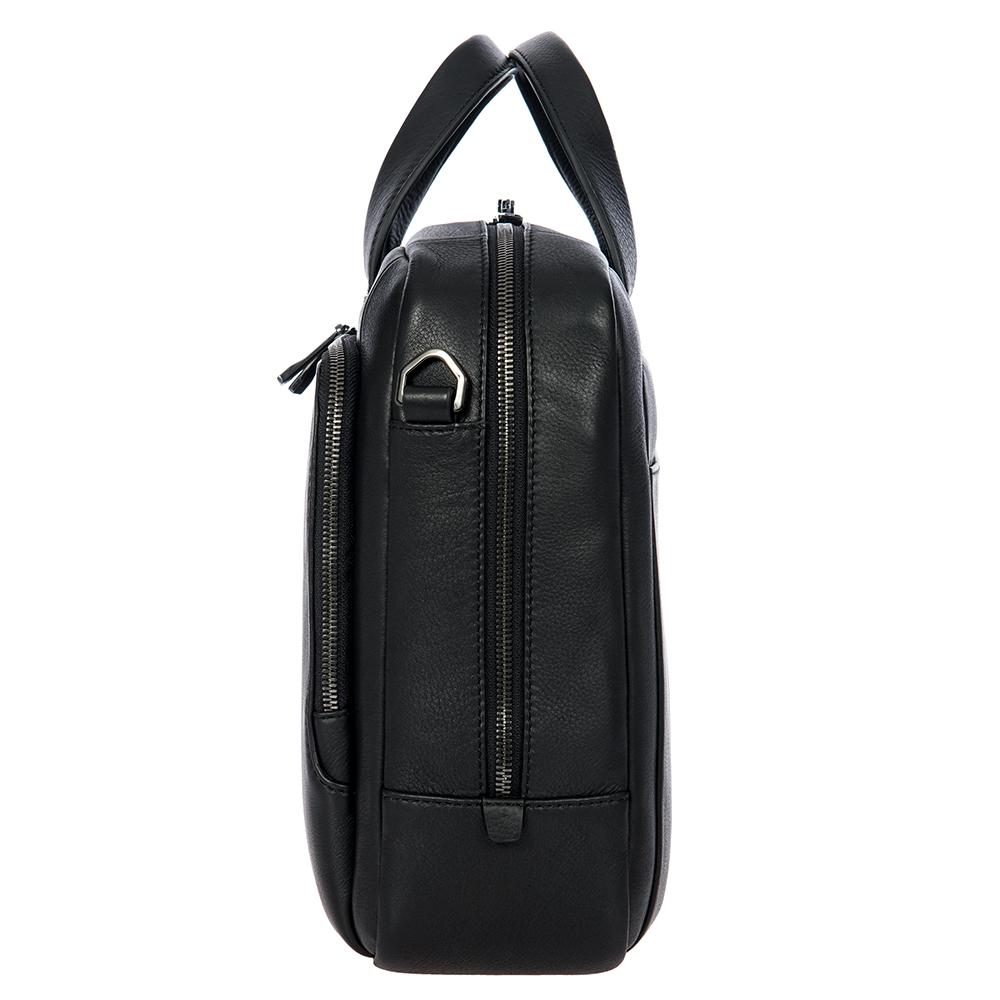【Porsche Design 保時捷】德國頂級小牛皮皮革旅行公事包肩背包  (黑色 OLE1500)