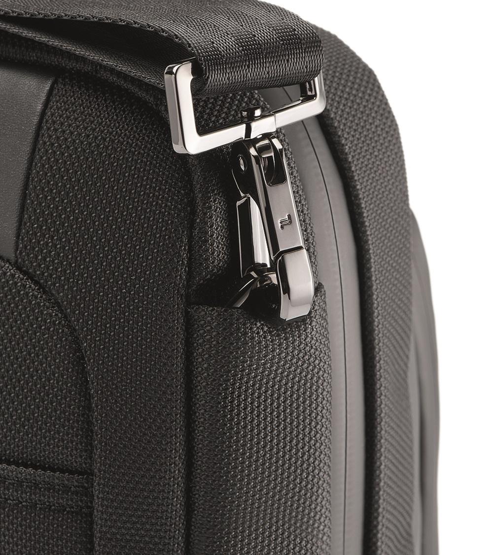 【Porsche Design 保時捷】德國頂級小牛皮皮革旅行公事包肩背包 (黑色 ONY1500)
