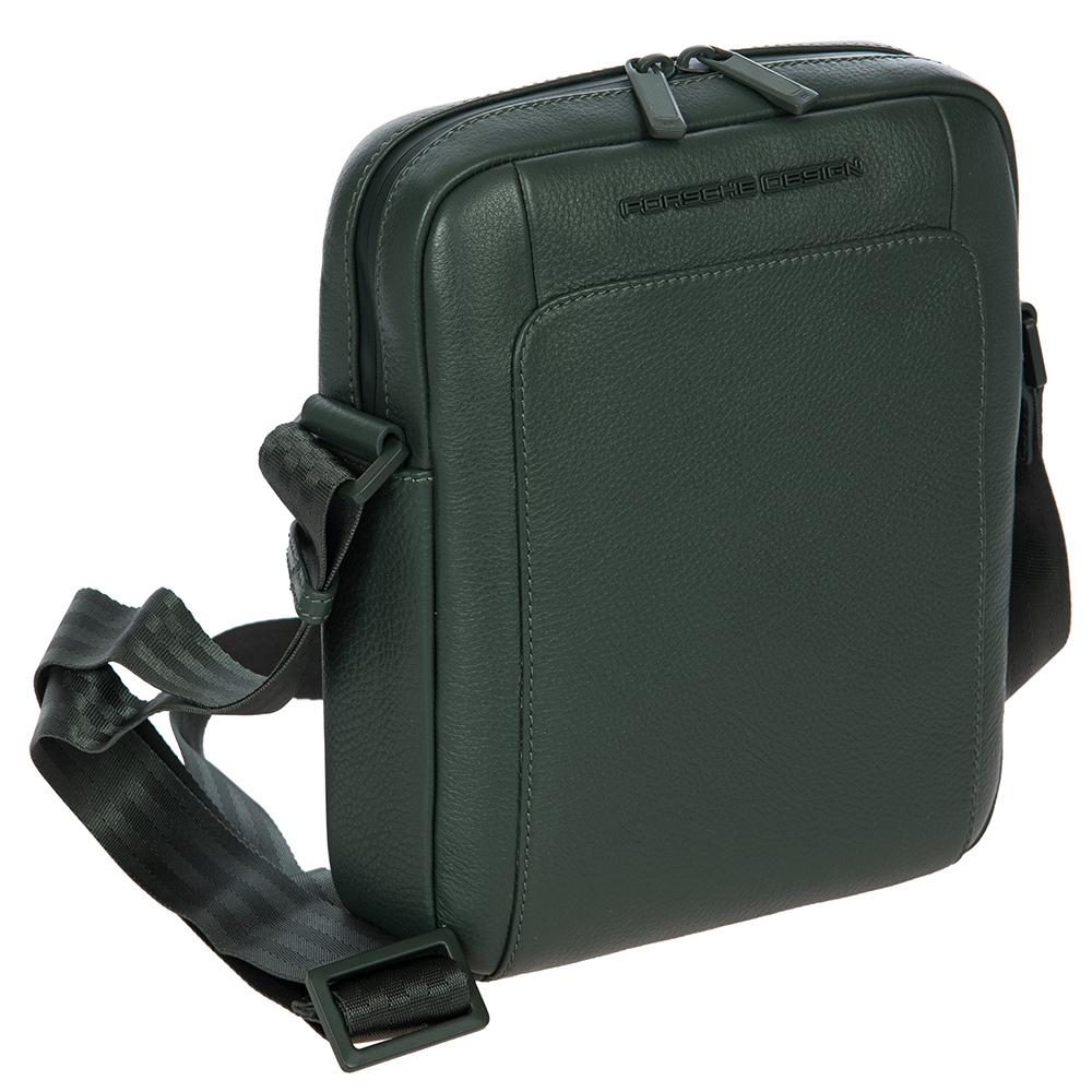 【Porsche Design 保時捷】德國頂級小牛皮肩背包斜背包 (綠色 OLE1510GRN)