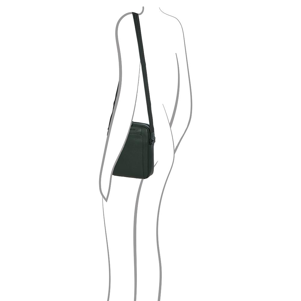 【Porsche Design 保時捷】德國頂級小牛皮肩背包斜背包 (綠色 OLE1510GRN)