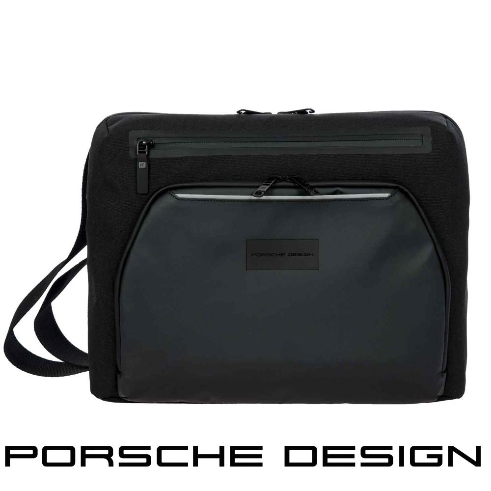【Porsche Design 保時捷】德國頂級旅行肩背包斜背包 (黑色 OCL1522BK)