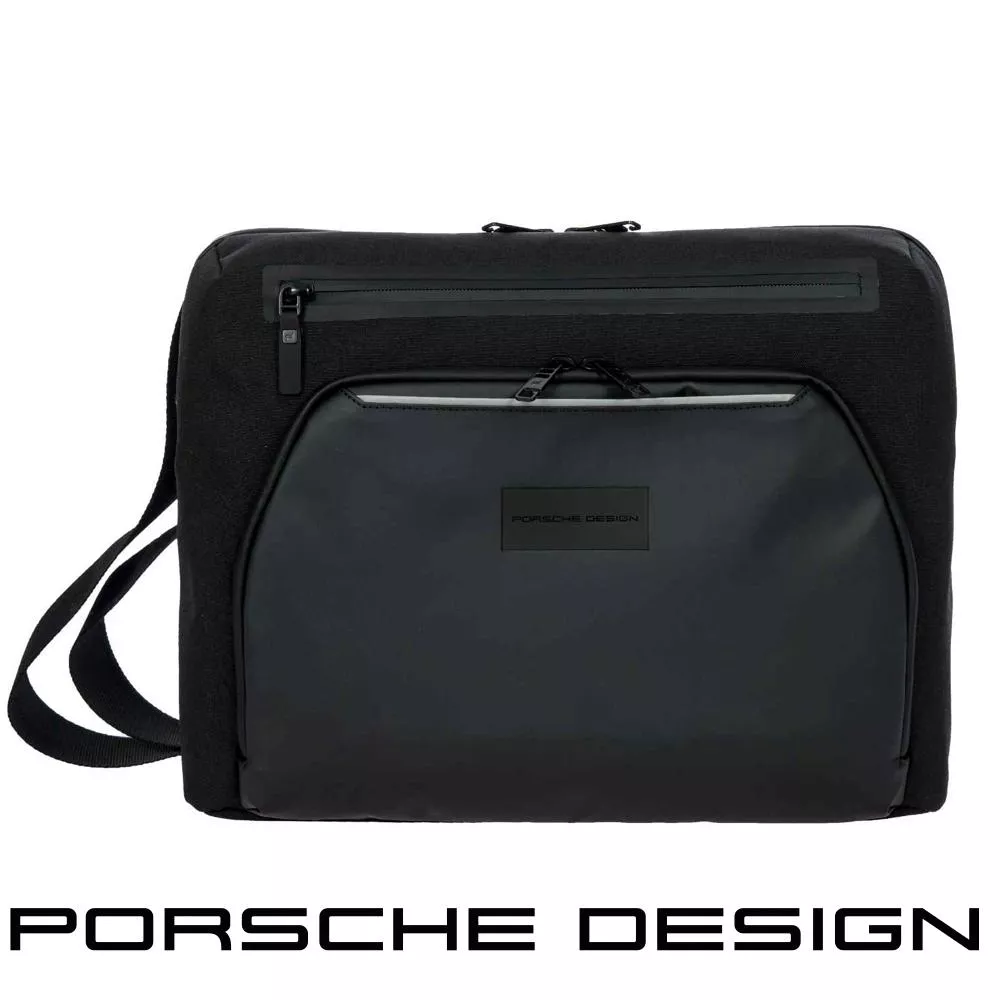 【Porsche Design 保時捷】限量3折 德國頂級旅行肩背包斜背包 全新專櫃展示品(黑色 OCL1522BK)