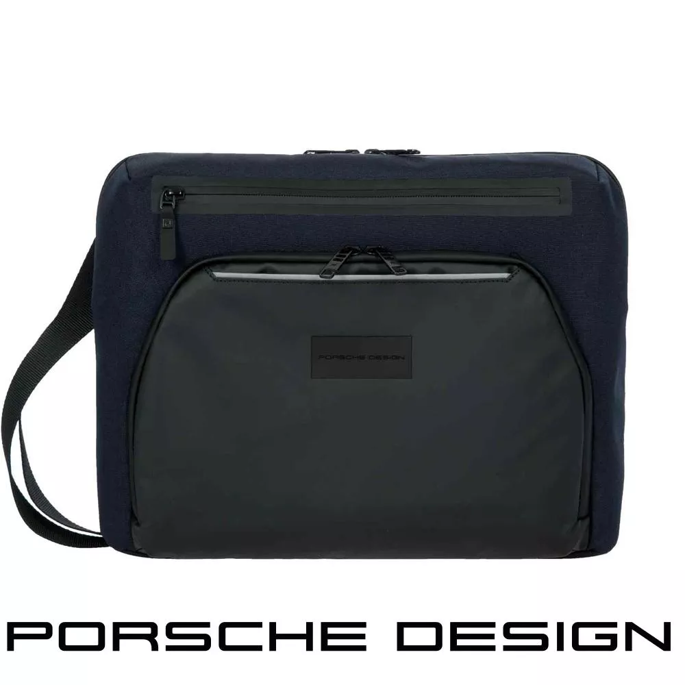 【Porsche Design 保時捷】限量3折 德國頂級旅行肩背包斜背包 全新專櫃展示品(深藍色 OLC1522BLUE)