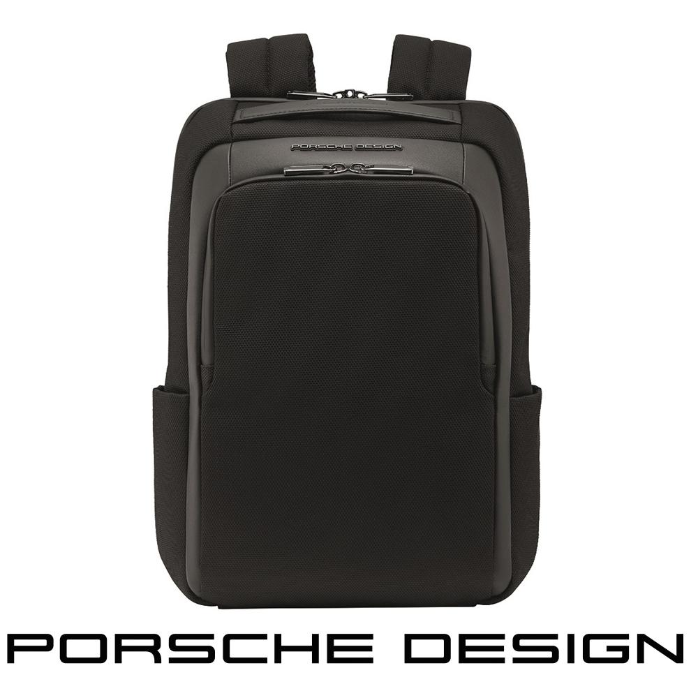 【Porsche Design 保時捷】限量3折 德國頂級小牛皮皮革旅行後背包 全新專櫃展示品(黑色 ONY01600)