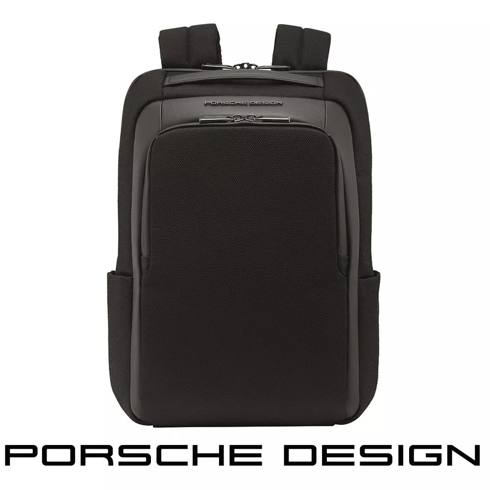 【Porsche Design 保時捷】德國頂級小牛皮皮革旅行後背包 (黑色 ONY01600)