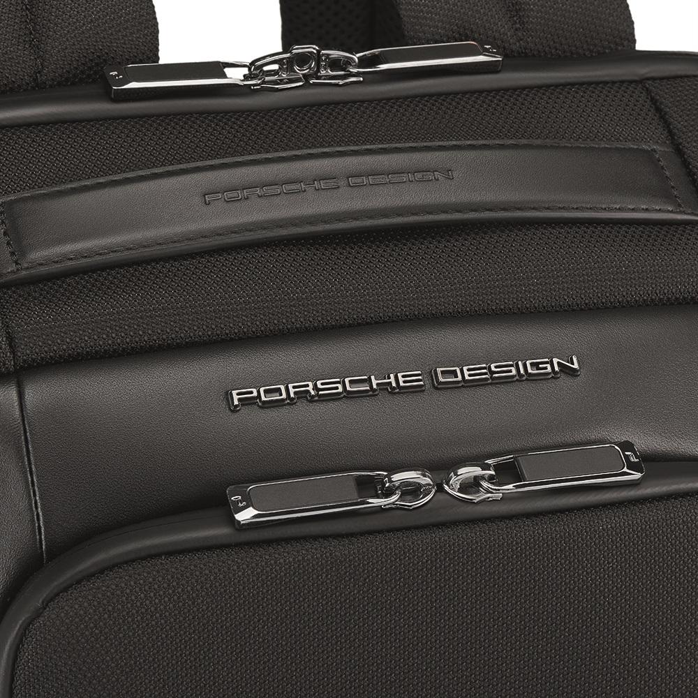 【Porsche Design 保時捷】限量3折 德國頂級小牛皮皮革旅行後背包 全新專櫃展示品(黑色 ONY01600)