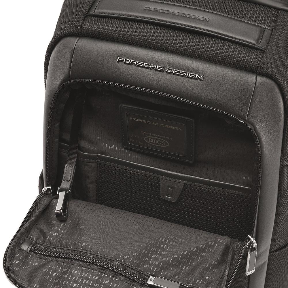 【Porsche Design 保時捷】限量3折 德國頂級小牛皮皮革旅行後背包 全新專櫃展示品(黑色 ONY01600)