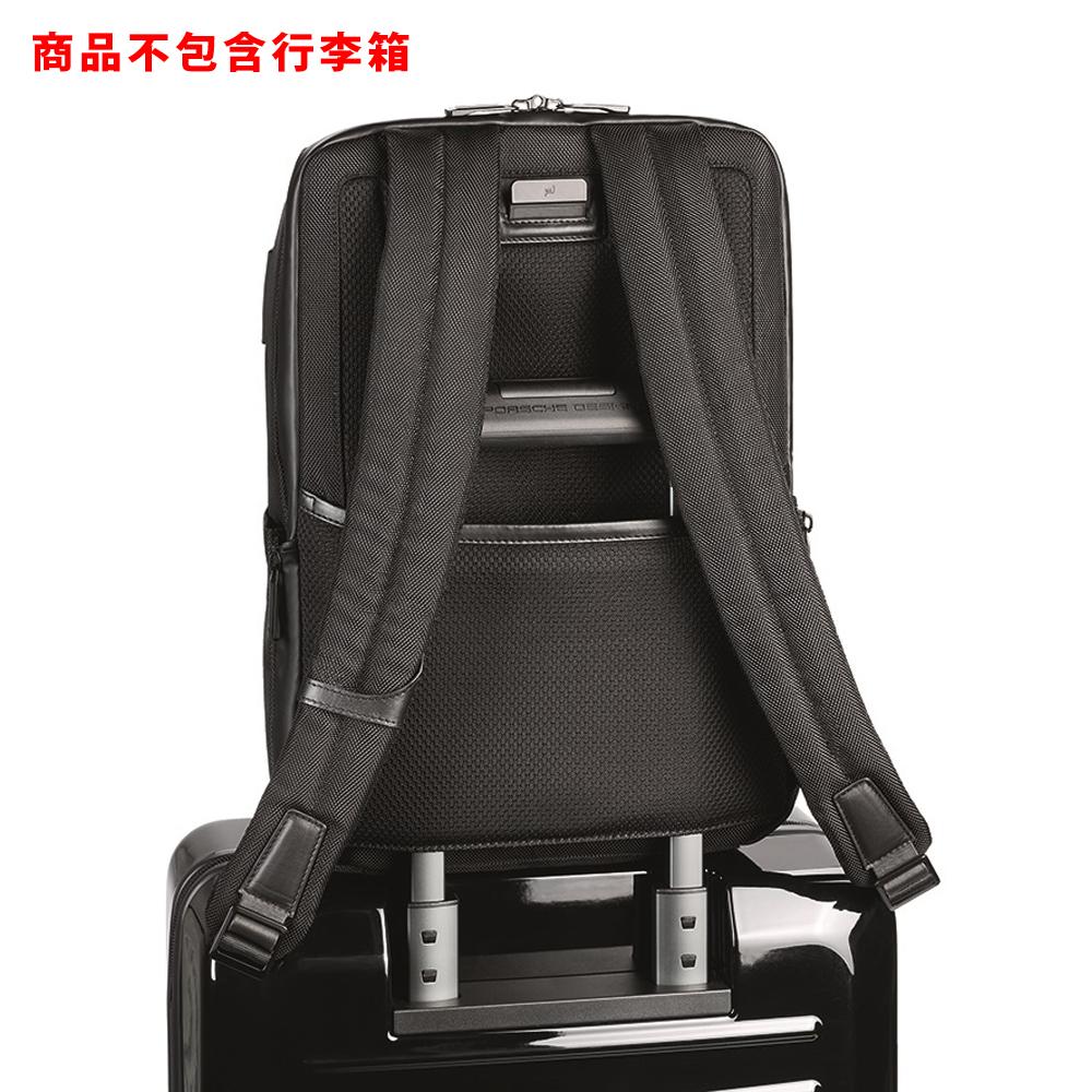 【Porsche Design 保時捷】限量3折 德國頂級旅行後背包 全新專櫃展示品(黑色 OVL01600)