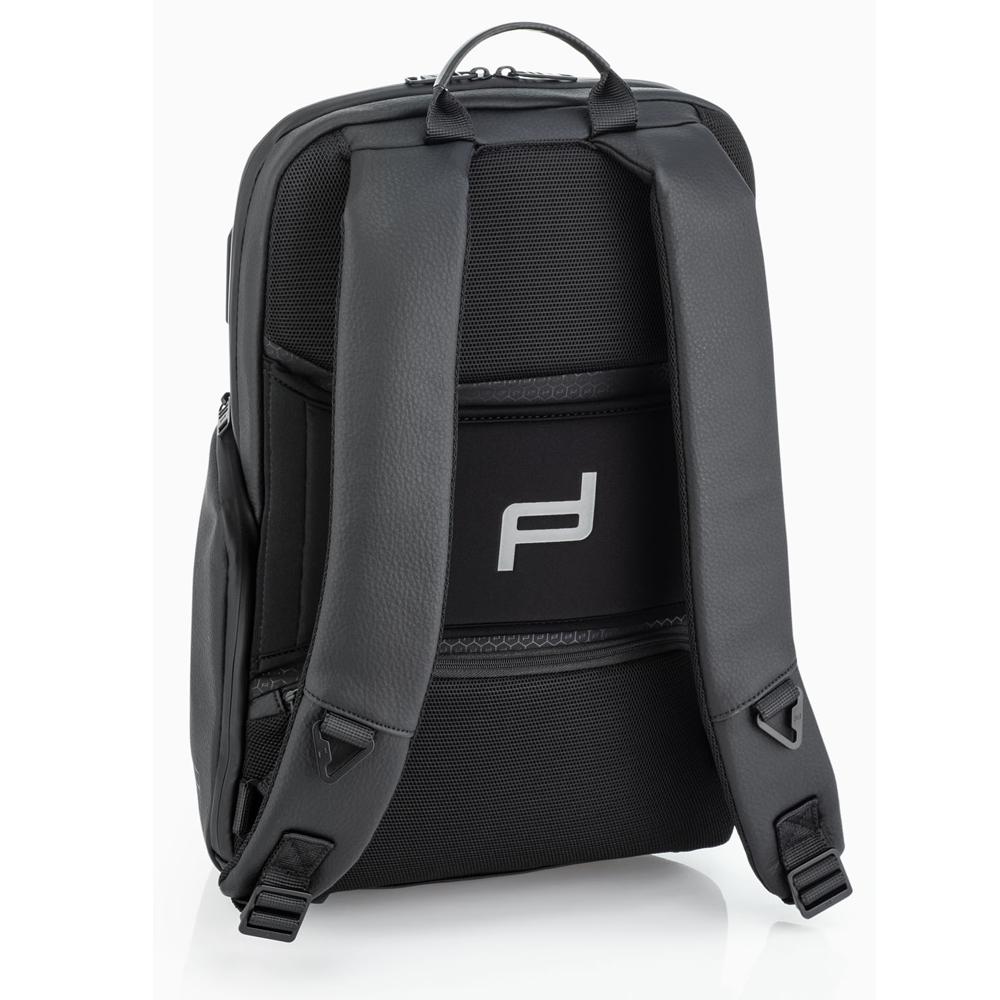 【Porsche Design 保時捷】德國頂級小牛皮皮革旅行後背包 (黑色 OCT1611)