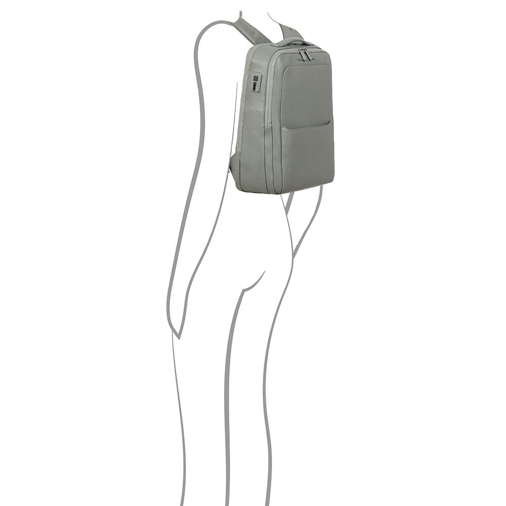 【Porsche Design 保時捷】限量3折 德國頂級小牛皮旅行後背包 全新專櫃展示品(灰色 OLE1614GRY)