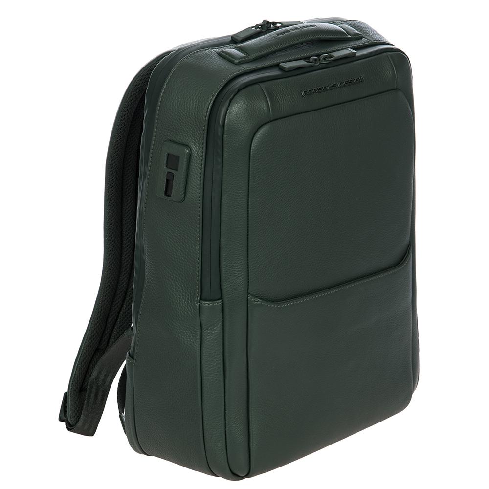 【Porsche Design 保時捷】德國頂級小牛皮旅行後背包 (綠色 OLE1614GRN)