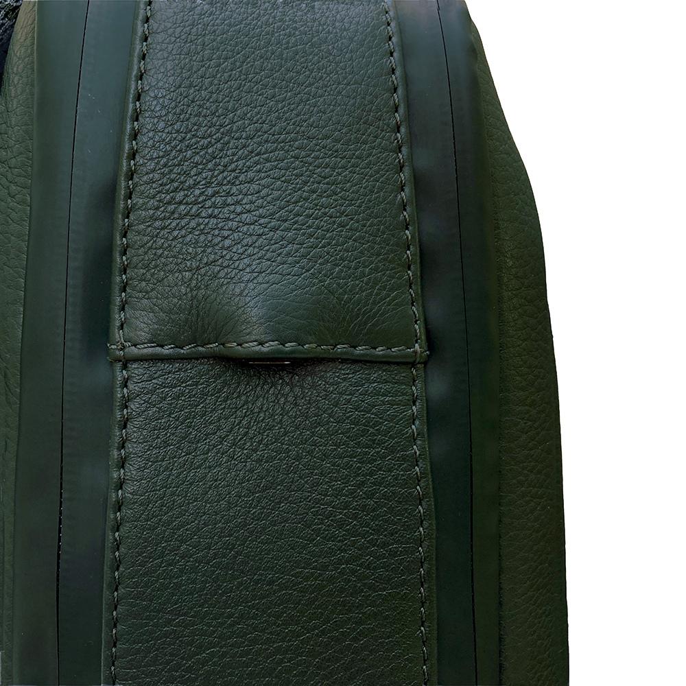 【Porsche Design 保時捷】德國頂級小牛皮旅行後背包 (綠色 OLE1614GRN)