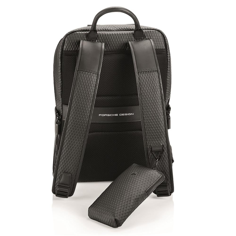 【Porsche Design 保時捷】限量3折 德國頂級旅行後背包 全新專櫃展示品(黑色 OSU1622)