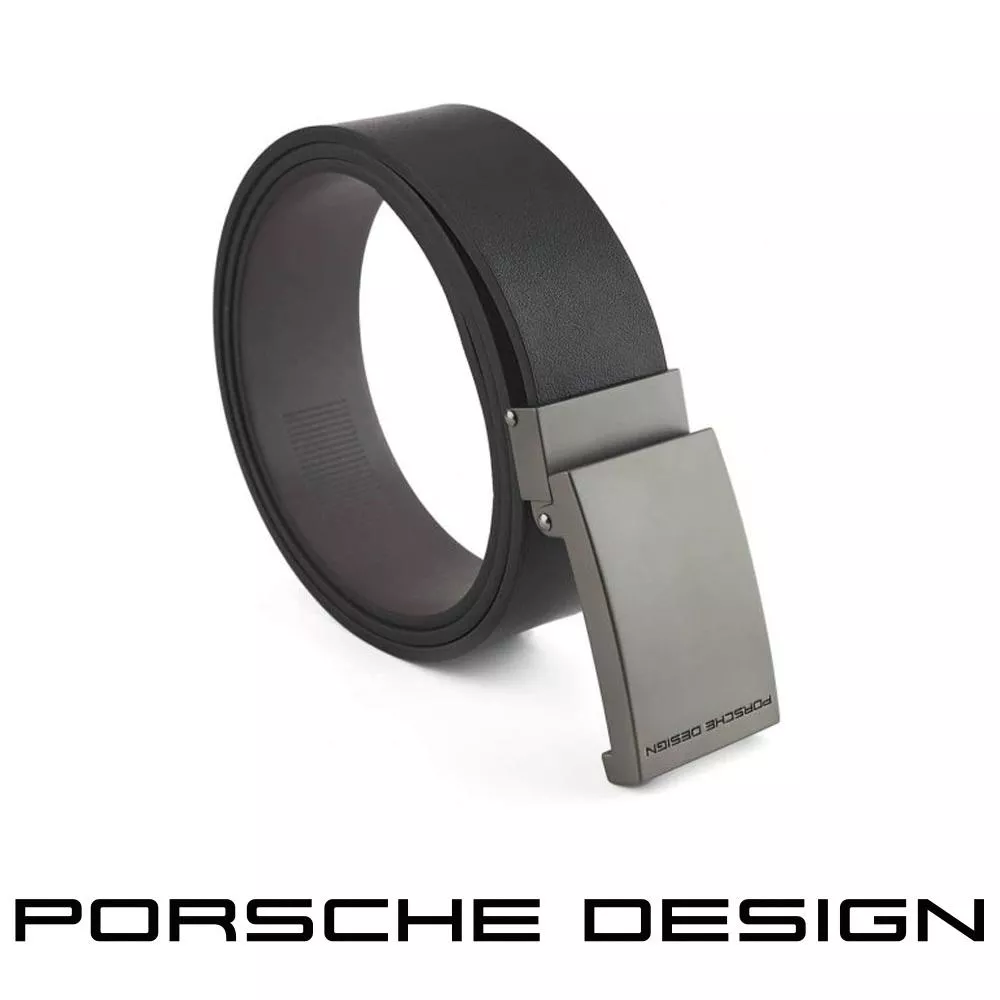 【Porsche Design 保時捷】德國頂級小牛皮皮帶 (125cm FU5028)