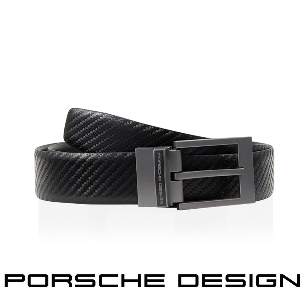 【Porsche Design 保時捷】限量3折 德國頂級小牛皮皮帶 全新專櫃展示品(125cm FU5038)