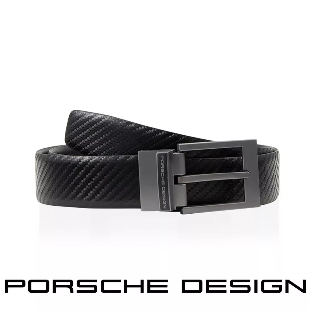 【Porsche Design 保時捷】限量3折 德國頂級小牛皮皮帶 全新專櫃展示品(125cm FU5038)