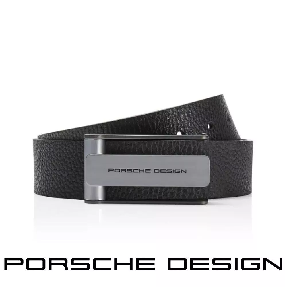 【Porsche Design 保時捷】德國頂級小牛皮皮帶 (125cm FU5044)