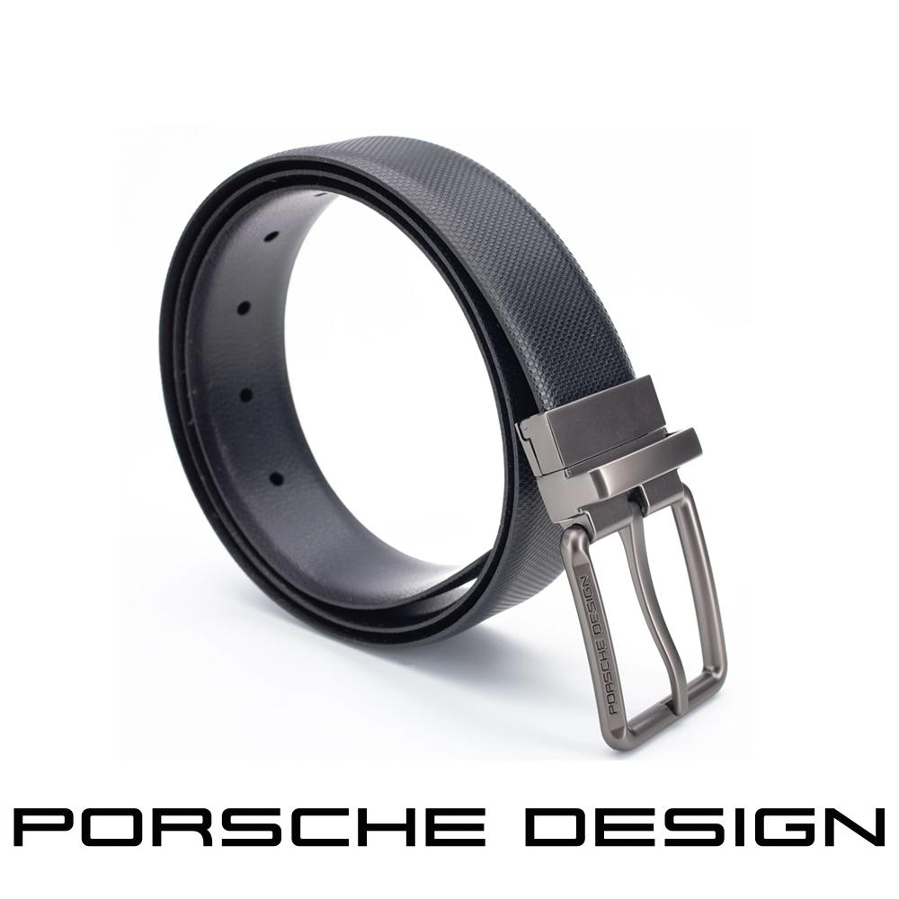 【Porsche Design 保時捷】限量3折 德國頂級小牛皮皮帶 全新專櫃展示品(125cm FU5050)
