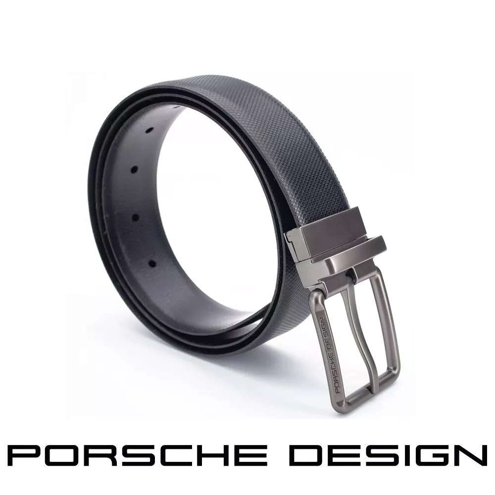 【Porsche Design 保時捷】德國頂級小牛皮皮帶 (125cm FU5050)