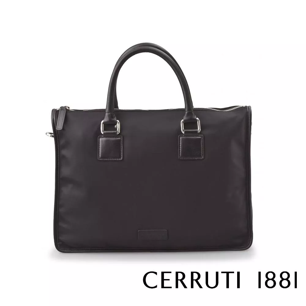 【Cerruti 1881】限量2折 義大利頂級公事包/肩背包 全新專櫃展示品 (CECA01154N 黑色)